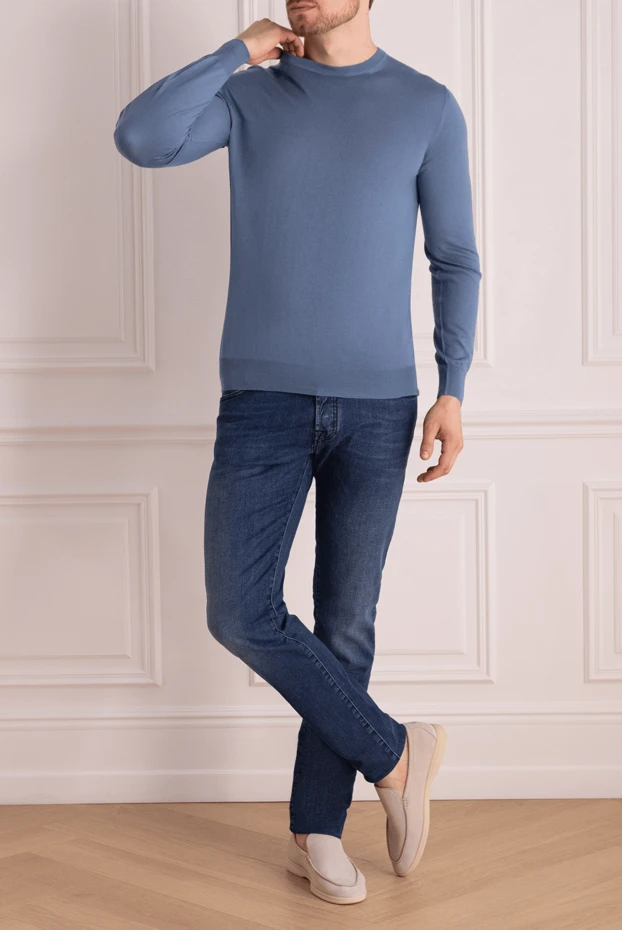 Pashmere man cashmere jumper blue for men buy with prices and photos 135315 - photo 2