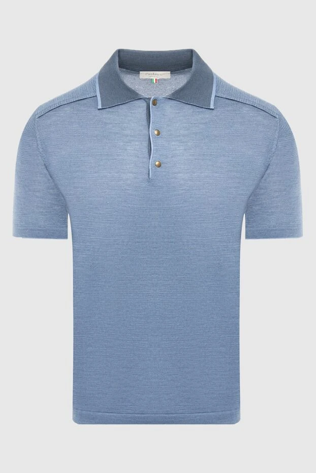 Pashmere man blue silk and linen polo for men buy with prices and photos 135324 - photo 1
