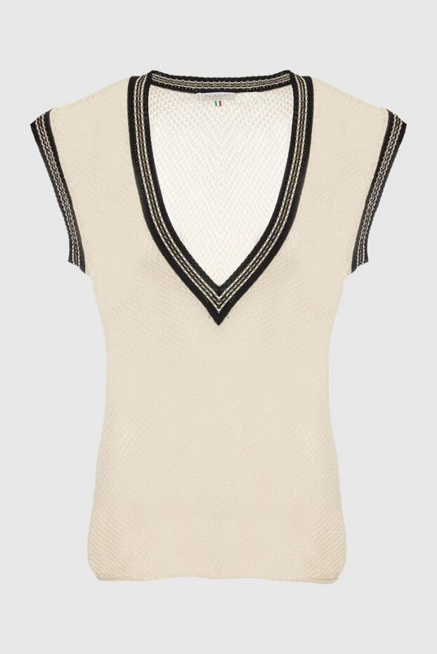 Pashmere woman women's beige cotton and silk top buy with prices and photos 135366 - photo 1