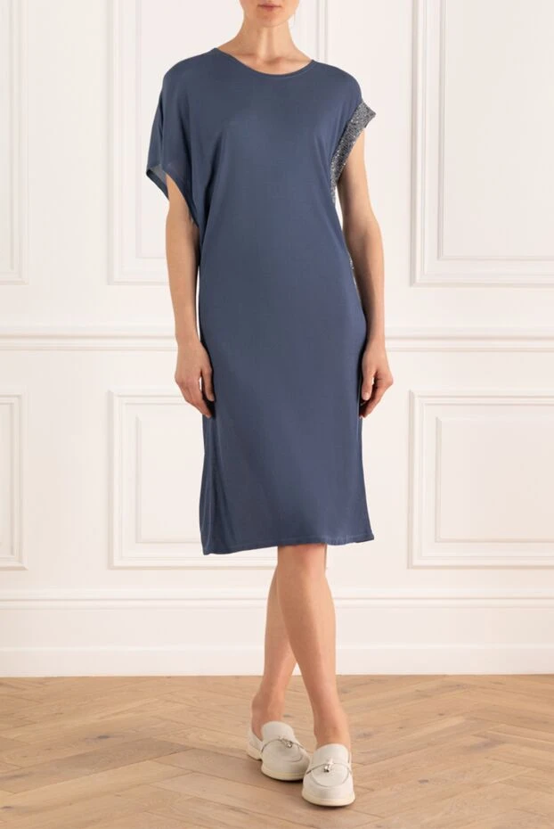 Pashmere woman blue viscose dress for women buy with prices and photos 135378 - photo 2