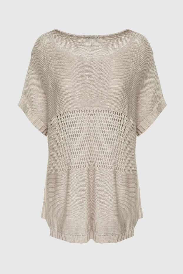 Pashmere woman beige silk jumper for women 135387 - photo 1