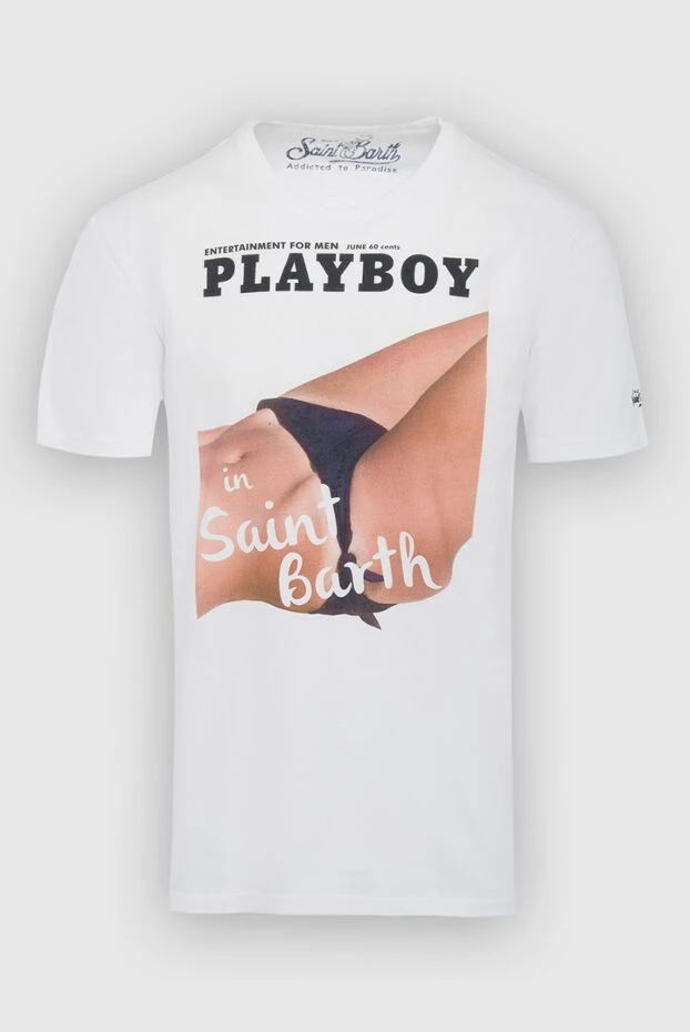 MC2 Saint Barth мужские футболка из хлопка белая мужская купить с ценами и фото 135402 - фото 1
