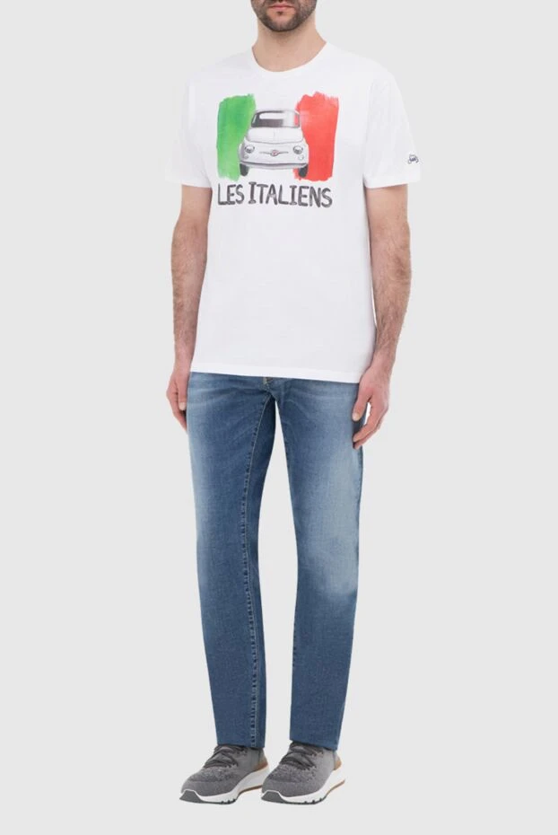 MC2 Saint Barth чоловічі футболка з бавовни біла чоловіча купити фото з цінами 135405 - фото 2