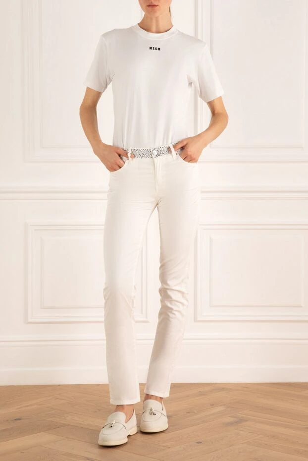 Tramarossa женские джинсы из хлопка белые женские купить с ценами и фото 135443 - фото 2
