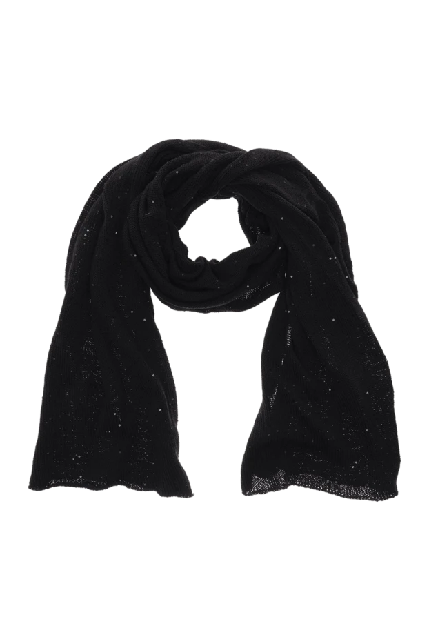 Panicale woman black cotton and linen scarf for women buy with prices and photos 135508 - photo 1