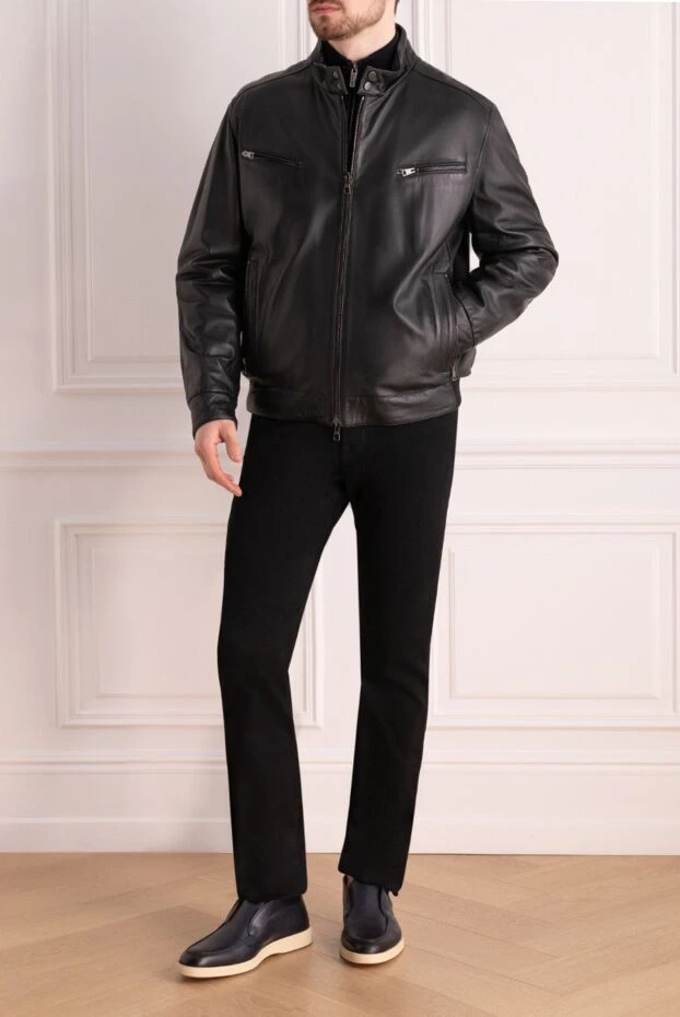 Gallotti man black leather jacket for men buy with prices and photos 135523 - photo 2