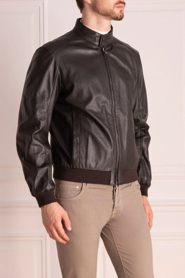 Gallotti man brown leather jacket for men buy with prices and photos 135528 - photo 2