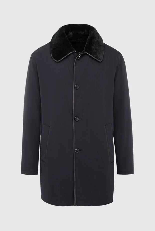 Gallotti мужские пальто из кожи ягненка и полиамида черное мужское купить с ценами и фото 135530 - фото 1