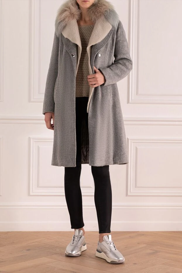 Gallotti woman gray wool coat for women 135550 - photo 2