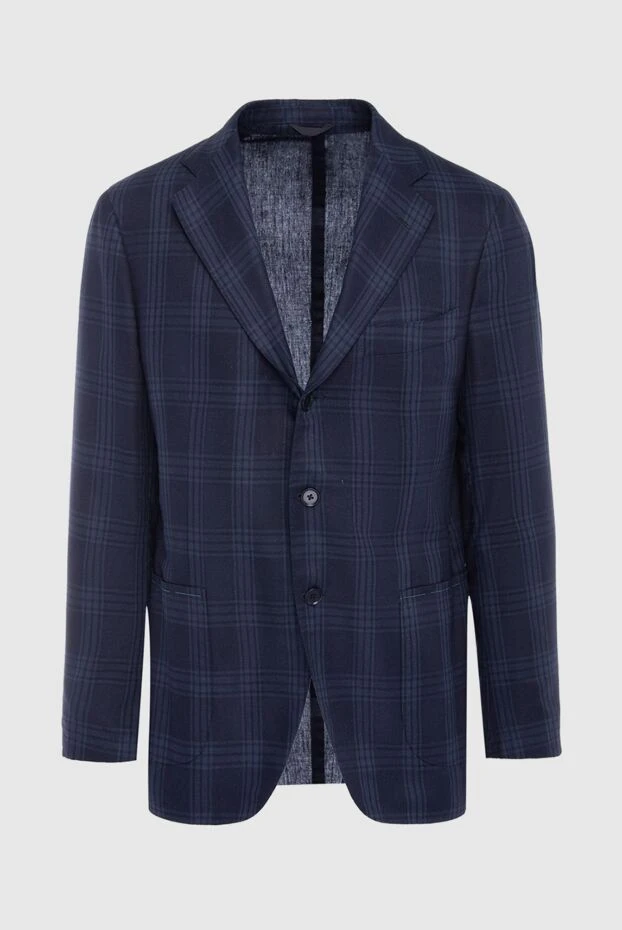 Isaia man blue wool jacket for men buy with prices and photos 135578 - photo 1