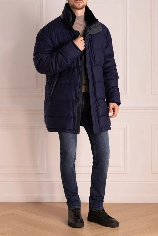 Roger Pinault man down jacket men's cashmere blue buy with prices and photos 135611 - photo 2