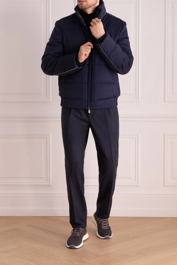 Roger Pinault man down jacket men's cashmere blue buy with prices and photos 135614 - photo 2