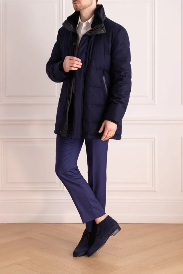 Roger Pinault man down jacket men's cashmere blue buy with prices and photos 135618 - photo 2