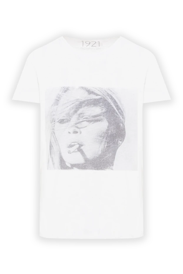 1921 T-Shirt біла бавовняна футболка з принтом 135698 - фото 1