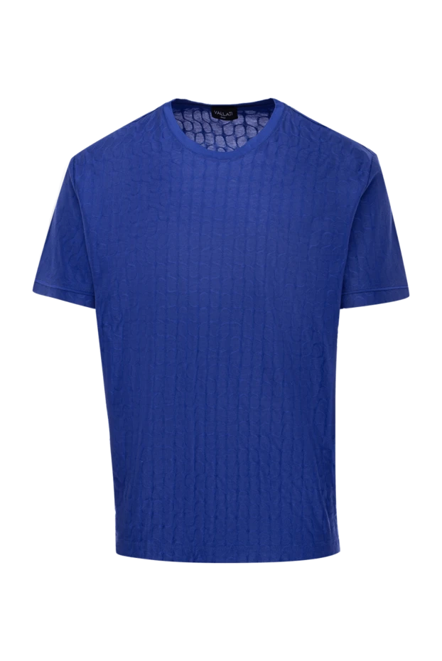 Umberto Vallati мужские футболка из хлопка синяя мужская купить с ценами и фото 135728 - фото 1