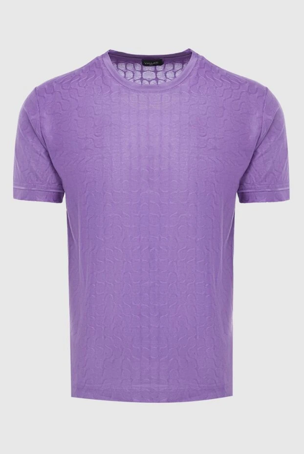 Umberto Vallati мужские футболка из хлопка фиолетовая мужская купить с ценами и фото 135729 - фото 1