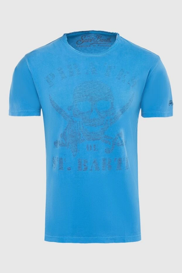 MC2 Saint Barth man blue cotton t-shirt for men buy with prices and photos 135753 - photo 1