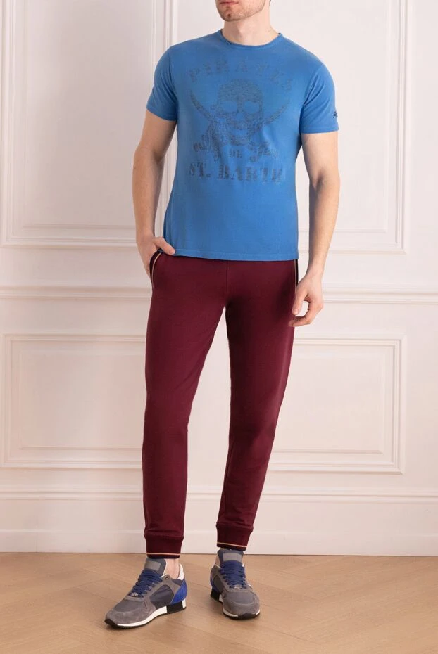 MC2 Saint Barth man blue cotton t-shirt for men buy with prices and photos 135753 - photo 2