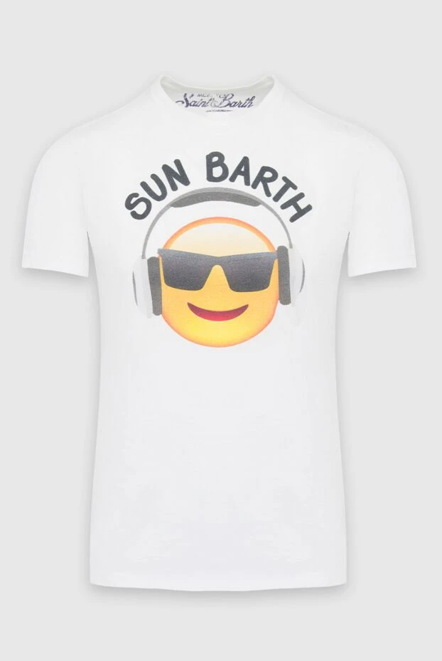 MC2 Saint Barth мужские футболка из хлопка белая мужская купить с ценами и фото 135758 - фото 1