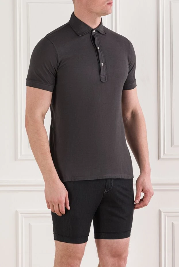 MC2 Saint Barth summer men's polo shirt made of soft jersey in a light green palette 135779 - photo 3