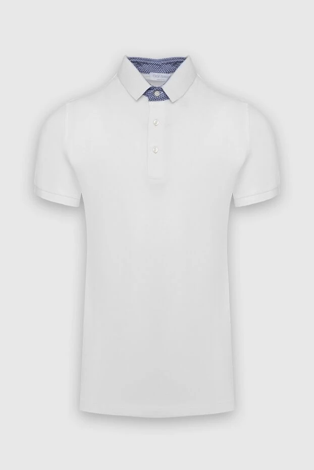 Gran Sasso men's white polo shirt with decorative trim under the collar (markdown) 198192 - photo 1