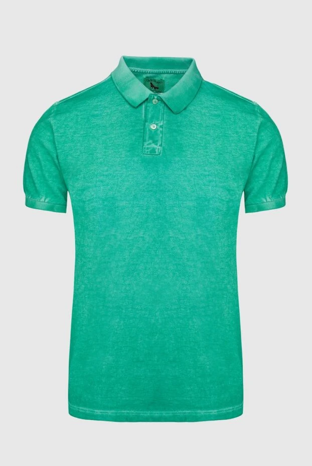 Gran Sasso men's green polo shirt made of melange cotton 195542 - photo 1