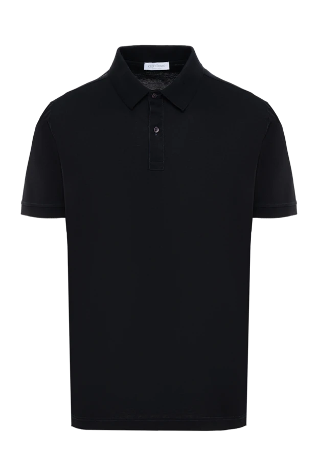 Gran Sasso graphite blue fitted cotton polo shirt for men (markdown) 198197 - photo 1