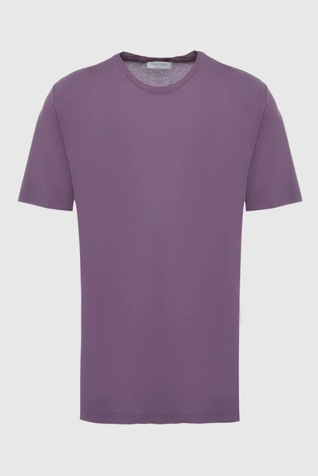 Gran Sasso мужские футболка из хлопка фиолетовая мужская купить с ценами и фото 135866 - фото 1