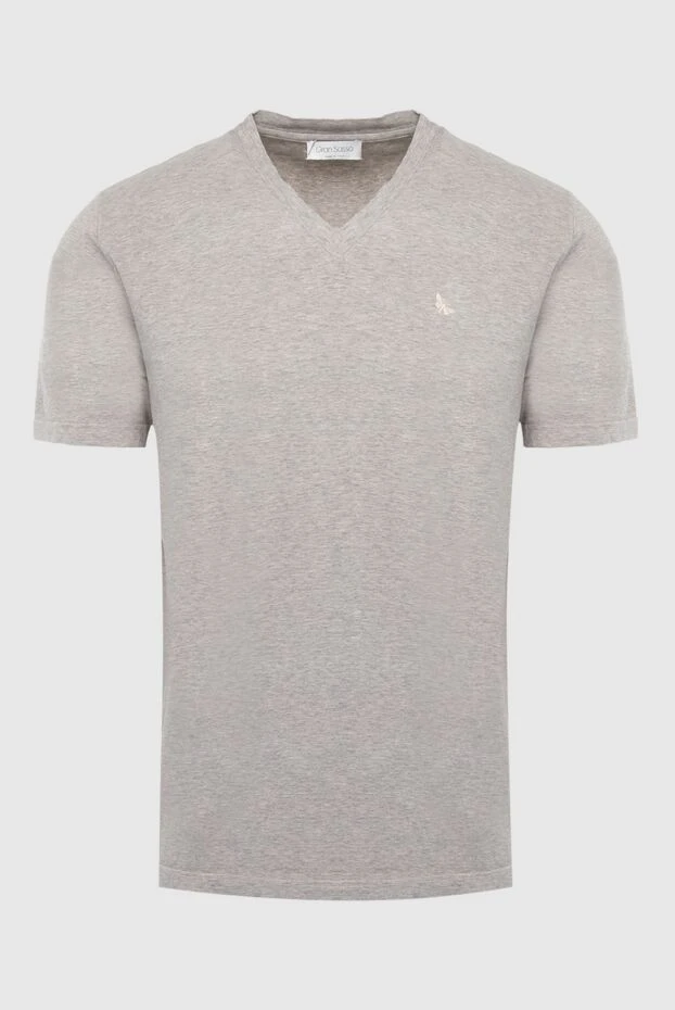 Gran Sasso мужские футболка из хлопка бежевая мужская купить с ценами и фото 135873 - фото 1