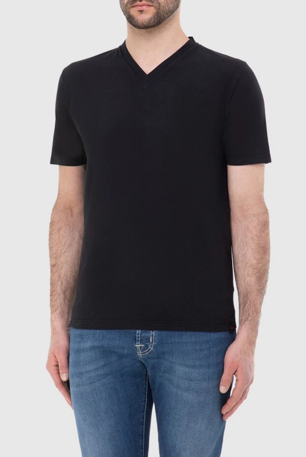 Gran Sasso man black cotton t-shirt for men 135874 - photo 2