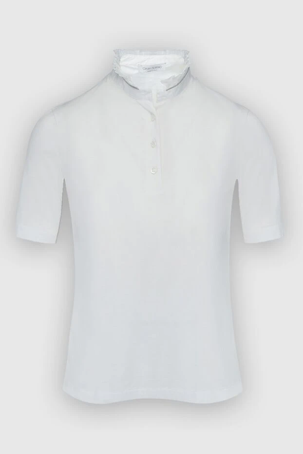 Gran Sasso woman white cotton polo for women 135886 - photo 1