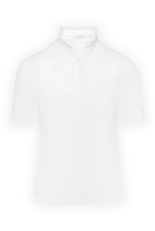 Gran Sasso polo made of cotton white for women 135886 - photo 1