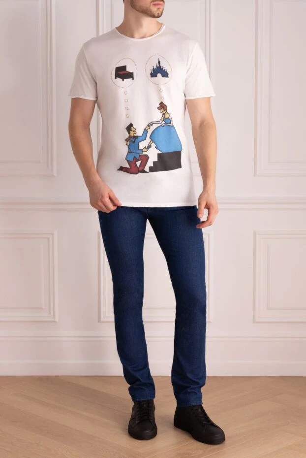 Bisibiglio мужские футболка из хлопка белая мужская купить с ценами и фото 135980 - фото 2