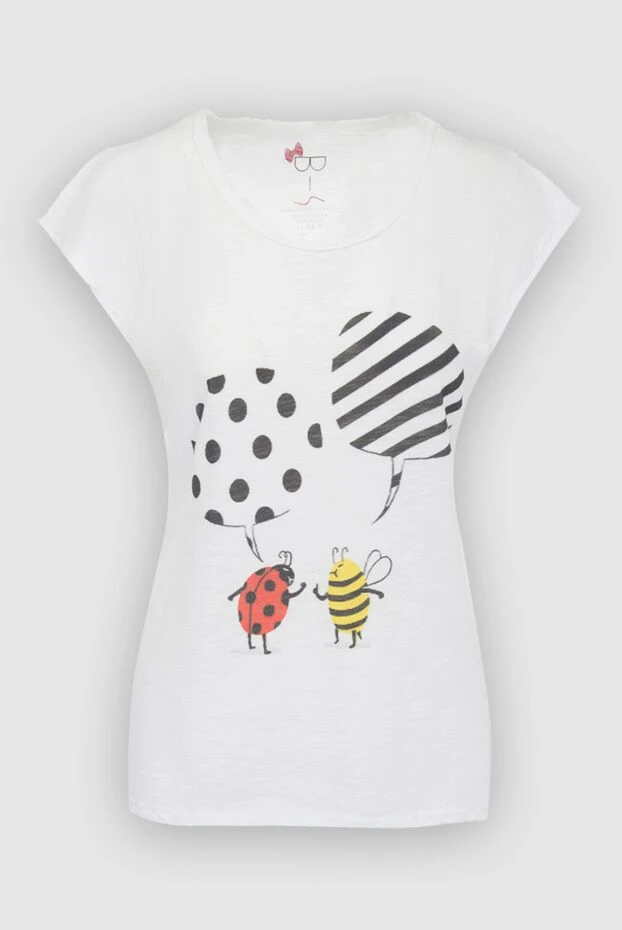 Bisibiglio женские футболка из хлопка белая женская купить с ценами и фото 136010 - фото 1