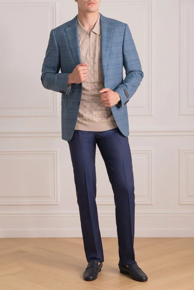 Pal Zileri мужские пиджак из шерсти голубой мужской купить с ценами и фото 136131 - фото 2