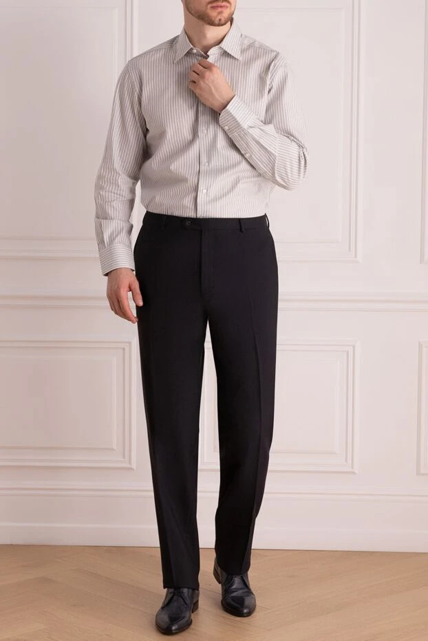 Pal Zileri man men's blue wool trousers buy with prices and photos 136141 - photo 2