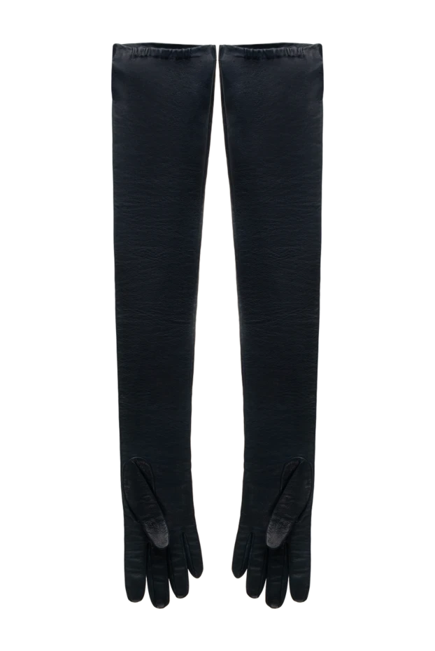 Brunello Cucinelli рукавички довгі зі шкіри чорні жіночі 136263 - фото 3