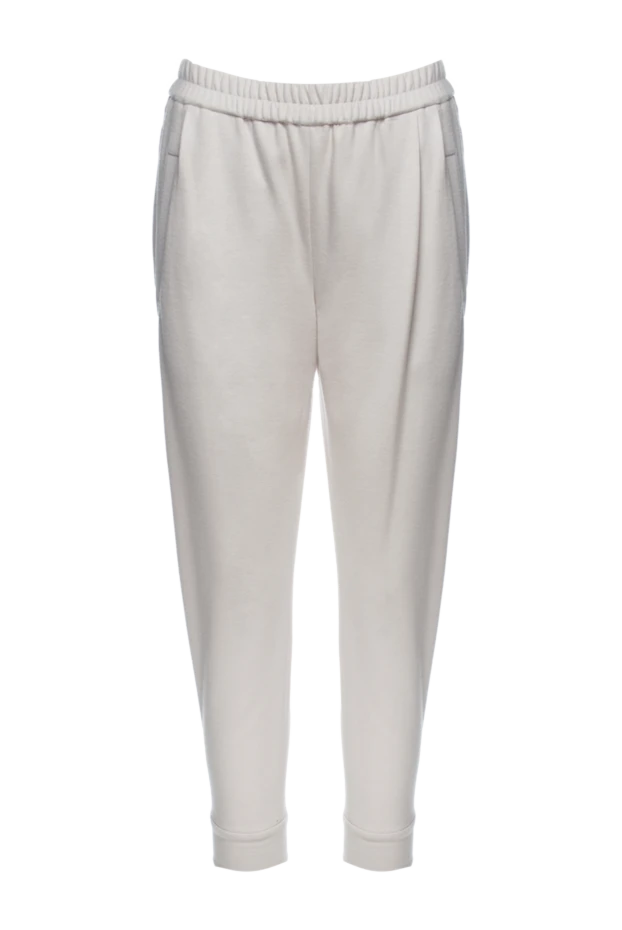 Women's cashmere jogger trousers beige - photo 1