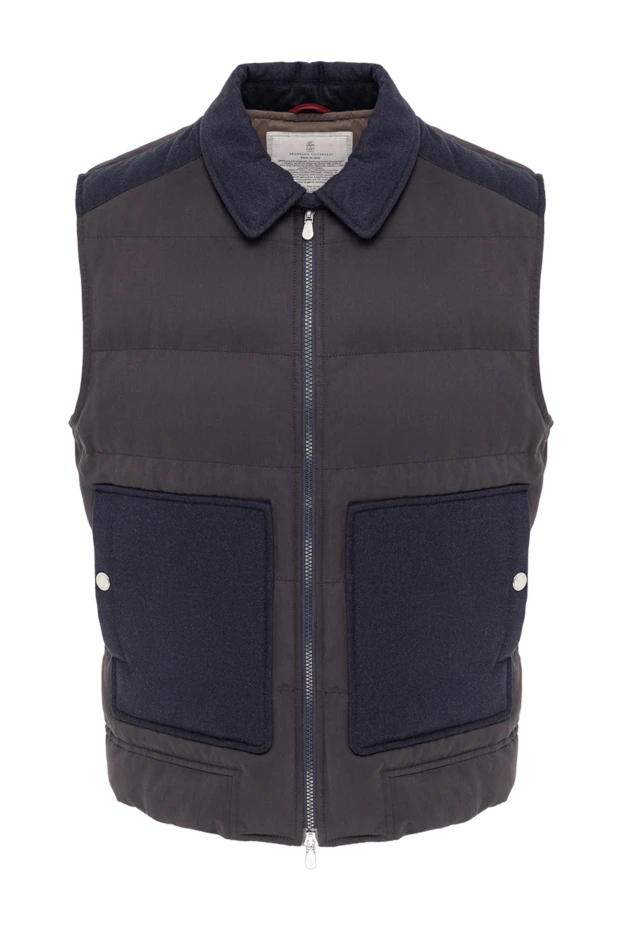 Жилетка из полиамида и нейлона синяя мужская - фото 1