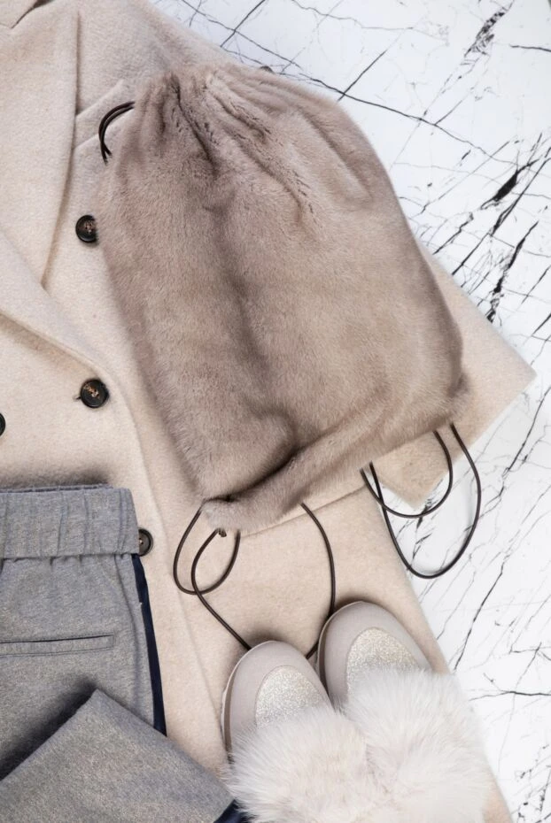 Backpack for women gray fur - photo 2