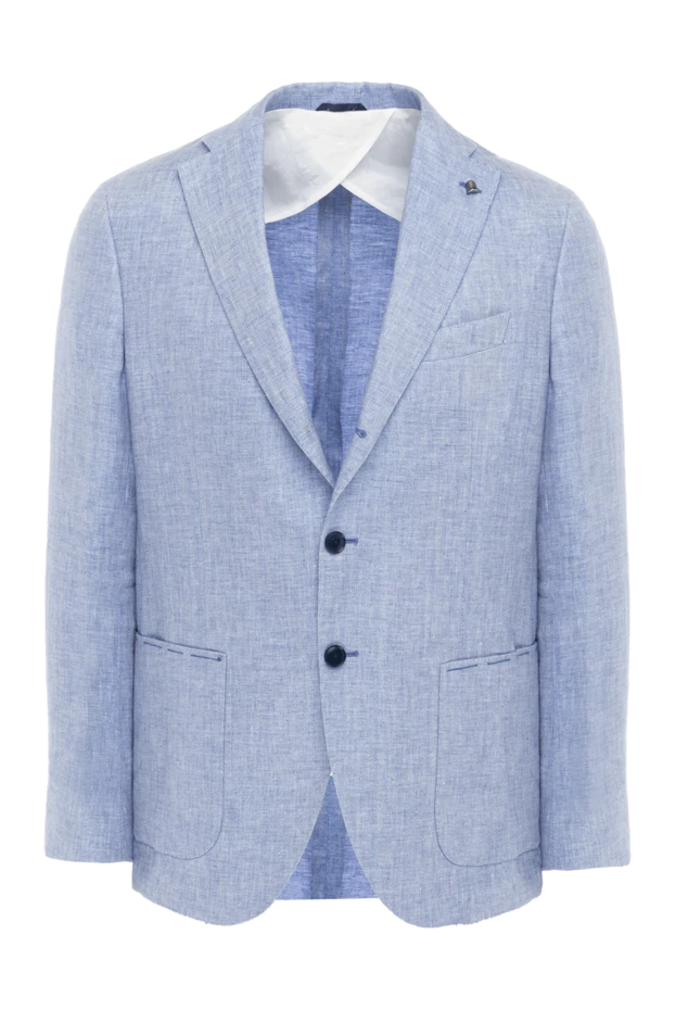 Sartoria Latorre man blue linen jacket for men 136700 - photo 1