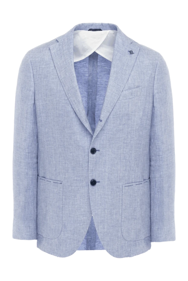 Sartoria Latorre blue linen jacket for men 136700 - photo 1