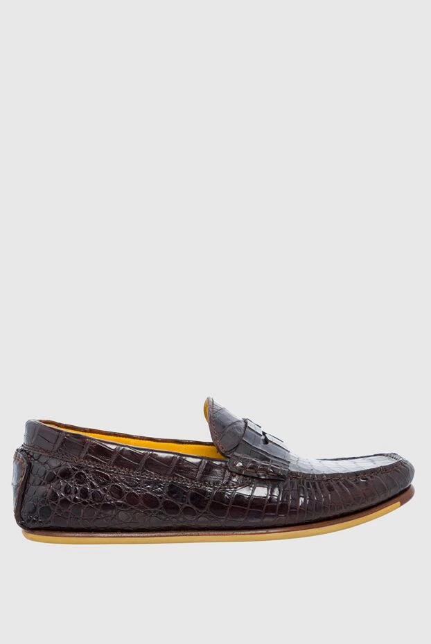 JM man men's moccasins made of brown crocodile leather buy with prices and photos 136712 - photo 1