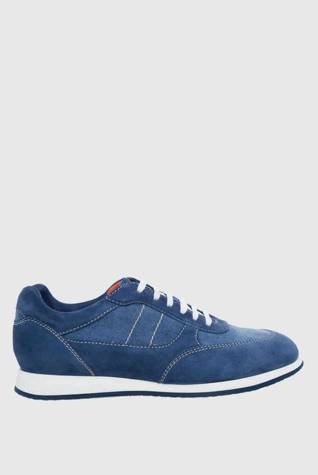 JM man sneakers in nubuck and canvas blue for men 136717 - photo 1