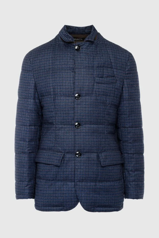 Kiton man men's down jacket made of wool, cashmere and elastane blue buy with prices and photos 136774 - photo 1