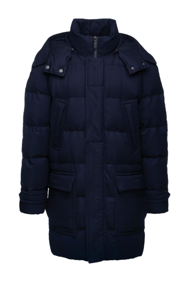 Canali down jacket for men made of wool blue 136795 - photo 1