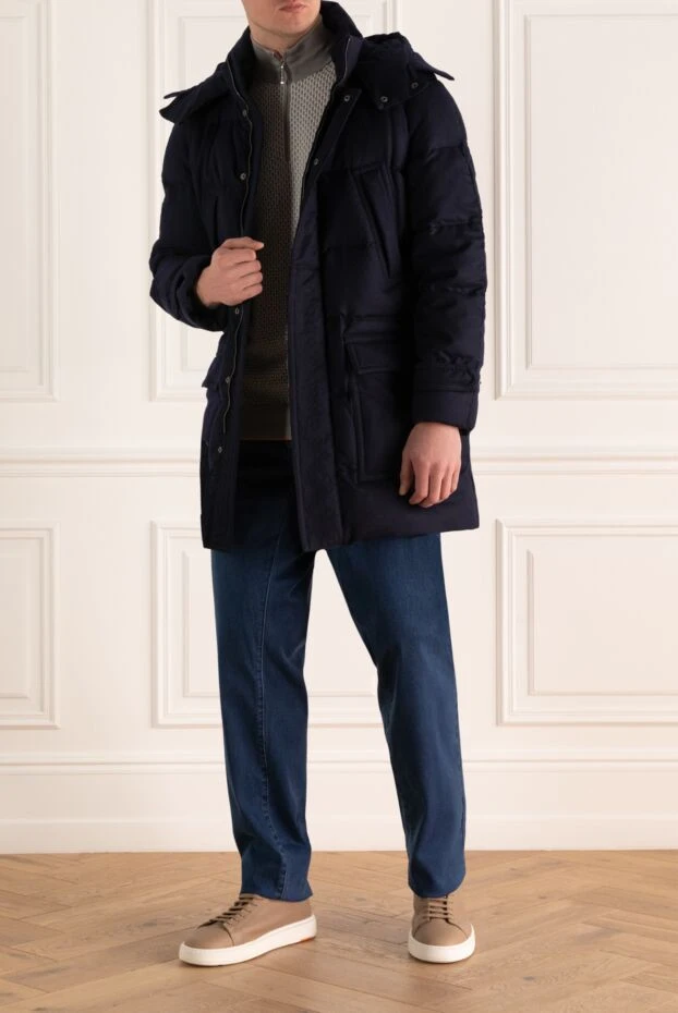 Canali man down jacket men's wool blue buy with prices and photos 136795 - photo 2