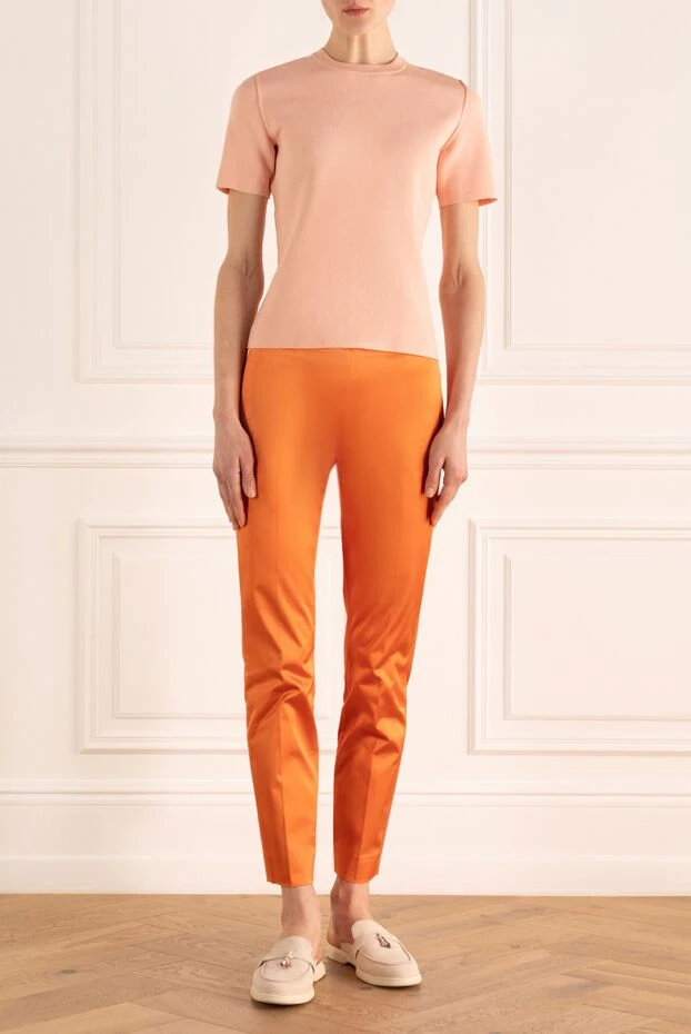 Casheart женские брюки из хлопка и вискозы оранжевые женские купить с ценами и фото 136807 - фото 2