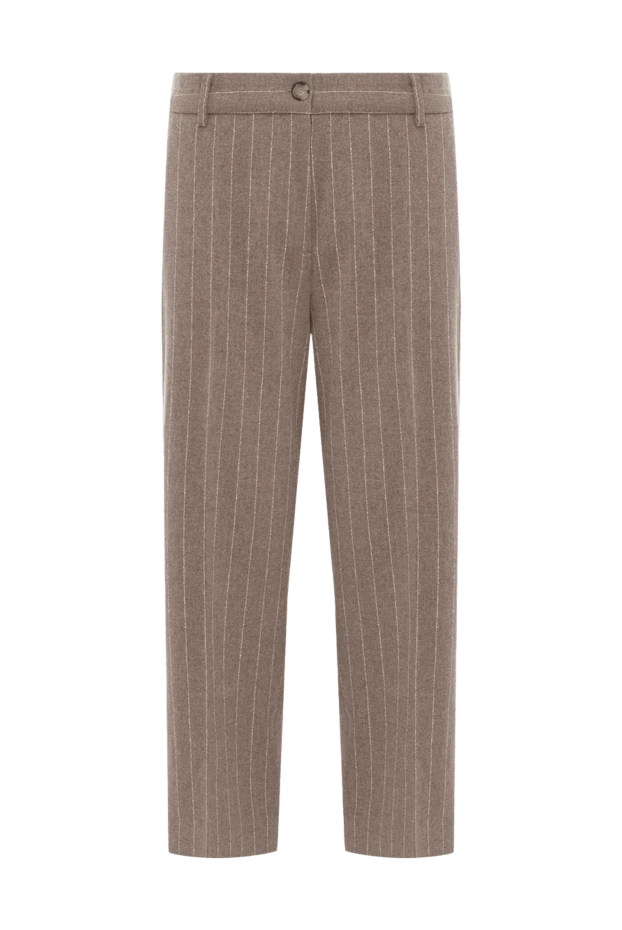 Casheart women's cropped brown striped trousers 136819 - photo 1