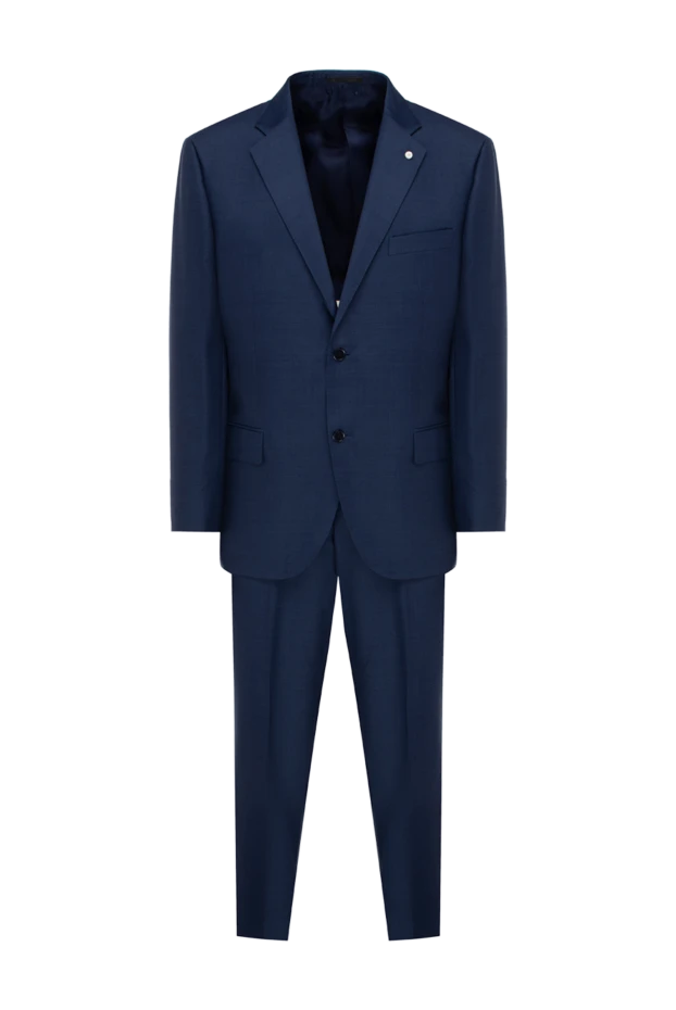 Lubiam man men's suit made of wool, blue 136978 - photo 1